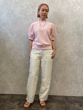 「EUCLAID（エウクレイド）のアイテム（パンツ）」を使った、88kmrkyさん（レディース・160cm）の春コーディネート