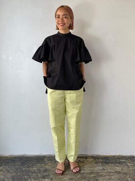 「EUCLAID（エウクレイド）のアイテム（パンツ）」を使った、88kmrkyさん（レディース・160cm）の春コーディネート