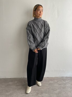 「EUCLAID（エウクレイド）のアイテム（パンツ）」を使った、88kmrkyさん（レディース・160cm）の秋コーディネート