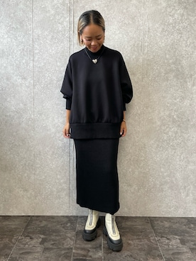 「EUCLAID（エウクレイド）のアイテム（スカート）」を使った、88kmrkyさん（レディース・160cm）の冬コーディネート