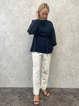 「EUCLAID（エウクレイド）のアイテム（パンツ）」を使った、88kmrkyさん（レディース・160cm）の春コーディネート