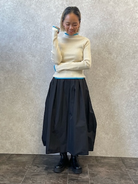「EUCLAID（エウクレイド）のアイテム（ニット/セーター）」を使った、88kmrkyさん（レディース・160cm）の冬コーディネート