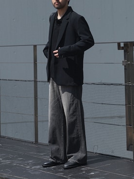 「ATTACHMENT（アタッチメント）のアイテム」を使った、SHUさん（メンズ・170cm）の春コーディネート