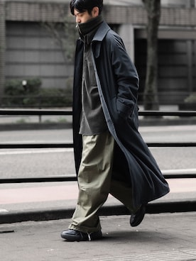 「アイテム（ネックウォーマー/スヌード）」を使った、SHUさん（メンズ・170cm）の秋コーディネート