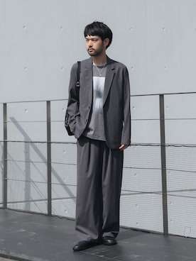 「ATTACHMENT（アタッチメント）のアイテム」を使った、SHUさん（メンズ・170cm）の春コーディネート