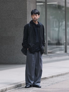 「アイテム（スリッポン）」を使った、SHUさん（メンズ・170cm）の夏コーディネート