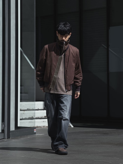 スェード皮ジャン（SELECTED HOMME）ーメンズ/mサイズ 本スェード皮 JELADO（ジェラード） 24/7 レザー スポーツジャケット ホースハイド