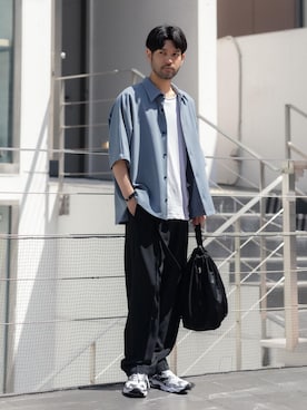 「ATTACHMENT（アタッチメント）のアイテム」を使った、SHUさん（メンズ・170cm）の春コーディネート