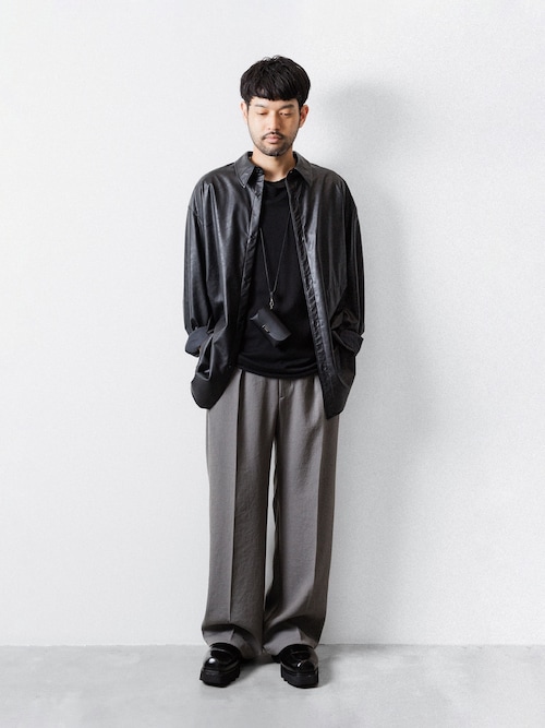 シンセティックレザー L/Sシャツ / SYNTHETIC LEATHER L/S SHIRT