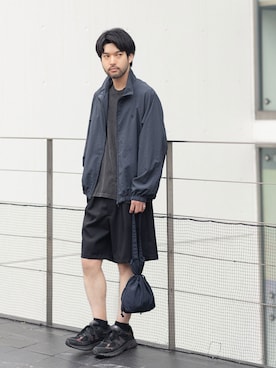 「ATTACHMENT（アタッチメント）のアイテム（パンツ）」を使った、SHUさん（メンズ・170cm）の春コーディネート