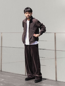 「ATTACHMENT（アタッチメント）のアイテム（パンツ）」を使った、SHUさん（メンズ・170cm）の秋コーディネート
