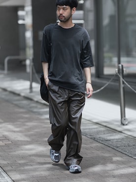 「ATTACHMENT（アタッチメント）のアイテム（トップス）」を使った、SHUさん（メンズ・170cm）の夏コーディネート