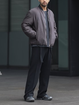 「アイテム（手袋）」を使った、SHUさん（メンズ・170cm）の冬コーディネート