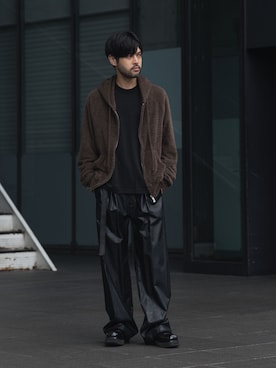 「アイテム（Tシャツ/カットソー）」を使った、SHUさん（メンズ・170cm）の秋コーディネート