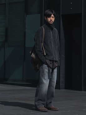 「アイテム（ブルゾン）」を使った、SHUさん（メンズ・170cm）の秋コーディネート