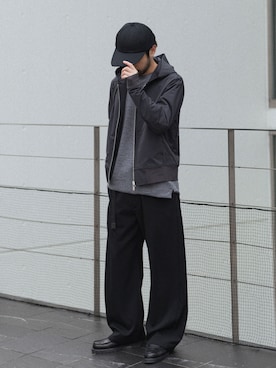 「ATTACHMENT（アタッチメント）のアイテム（パンツ）」を使った、SHUさん（メンズ・170cm）の秋コーディネート