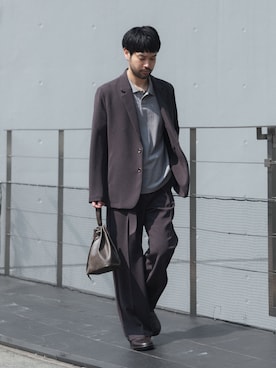 「ATTACHMENT（アタッチメント）のアイテム」を使った、SHUさん（メンズ・170cm）の春コーディネート