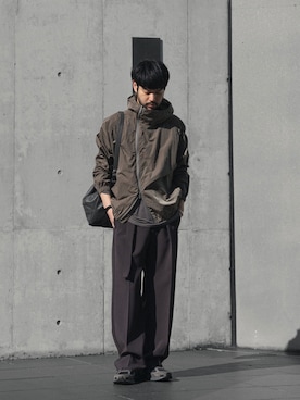 「ATTACHMENT（アタッチメント）のアイテム」を使った、SHUさん（メンズ・170cm）の冬コーディネート