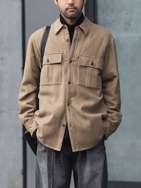 「アイテム（バッグ）」を使った、SHUさん（メンズ・170cm）の冬コーディネート