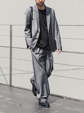 「ATTACHMENT（アタッチメント）のアイテム（トップス）」を使った、SHUさん（メンズ・170cm）の夏コーディネート
