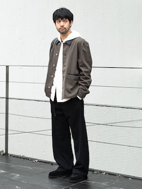 「ATTACHMENT（アタッチメント）のアイテム（ジャケット/アウター）」を使った、SHUさん（メンズ・170cm）の秋コーディネート