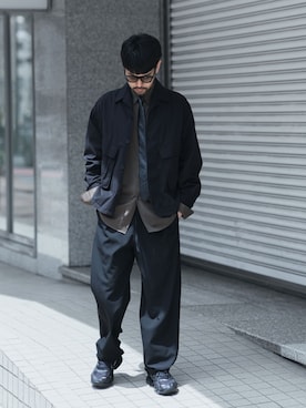 「アイテム（フォーマルスーツ/小物）」を使った、SHUさん（メンズ・170cm）の夏コーディネート