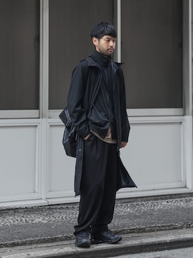 「レイヤードスタイル」｜「アイテム（その他アウター）」を使った、SHUさん（メンズ・170cm）の秋コーディネート