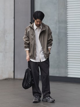 「ATTACHMENT（アタッチメント）のアイテム」を使った、SHUさん（メンズ・170cm）の春コーディネート