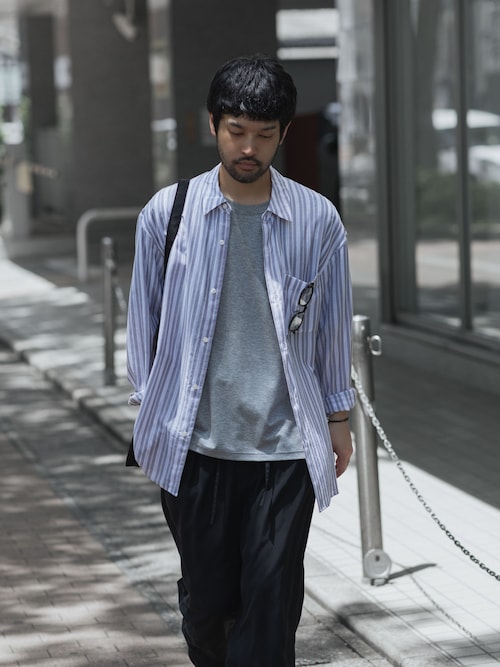 ストライプ レノクロス L/S シャツ / STRIPE LENO CLOTH L/S SHIRT