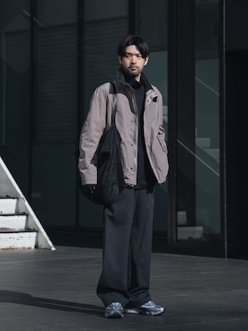 「ATTACHMENT（アタッチメント）のアイテム」を使った、SHUさん（メンズ・170cm）の冬コーディネート