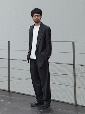 「ATTACHMENT（アタッチメント）のアイテム（トップス）」を使った、SHUさん（メンズ・170cm）の秋コーディネート