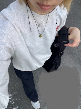 「しまむら（シマムラ）のアイテム（トップス）」を使った、さ〜こさん（レディース・156cm）の春コーディネート