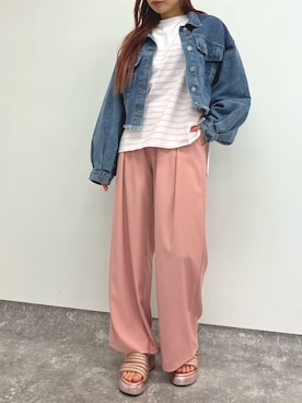 「ANAP（アナップ）のアイテム（ジャケット/アウター）」を使った、Satsukiさん（レディース・157cm）の春コーディネート