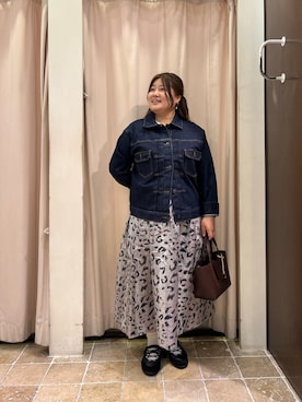 「アイテム（ノーカラージャケット）」を使った、あゆさん（レディース・159cm）の秋コーディネート