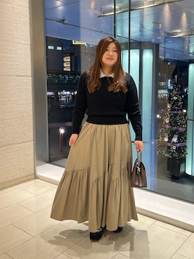 「大人ガーリー」｜あゆさん（レディース・159cm）の冬コーディネート