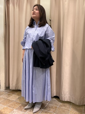 「Te chichi（テチチ）のアイテム（ノーカラージャケット）」を使った、あゆさん（骨格ストレート・レディース・159cm）の春コーディネート