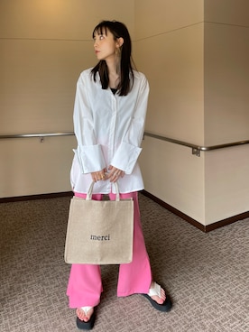 「Mela（メラ）のアイテム」を使った、chixxさん（レディース・165cm）の夏コーディネート