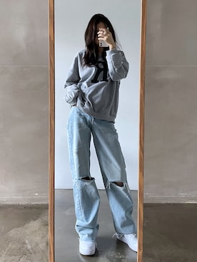 「スウエット」｜chixxさん（レディース・165cm）の冬コーディネート