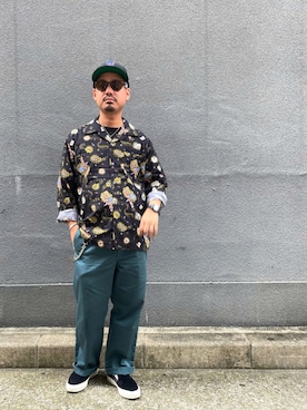 「SCHOTT」｜「アイテム（スリッポン）」を使った、wakiさん（メンズ・165cm）の夏コーディネート