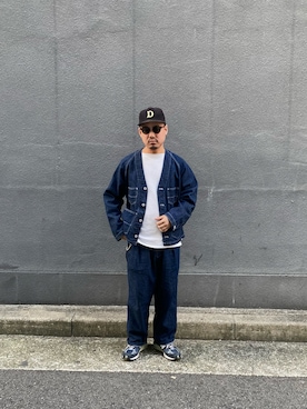 「SCHOTT」｜「アイテム（デニムジャケット）」を使った、wakiさん（メンズ・165cm）の冬コーディネート