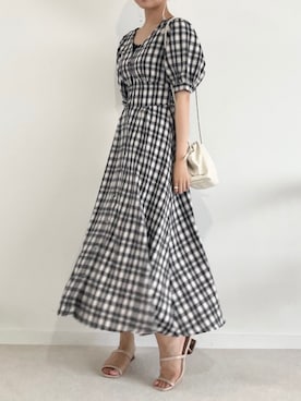 「Heather（ヘザー）のアイテム（ワンピース/ドレス）」を使った、Mikuさん（レディース・162cm）の夏コーディネート