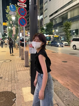 「CLANE（クラネ）のアイテム（パンツ）」を使った、Mikuさん（レディース・162cm）の夏コーディネート
