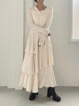 「Heather（ヘザー）のアイテム（アクセサリー）」を使った、Mikuさん（レディース・162cm）の夏コーディネート