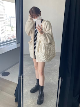 「中綿」｜「アイテム（ブーツ）」を使った、Mikuさん（レディース・162cm）の夏コーディネート