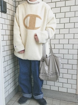 「Ray BEAMS（レイビームス）のアイテム（ブルゾン）」を使った、ばな奈さん（レディース・157cm）の冬コーディネート