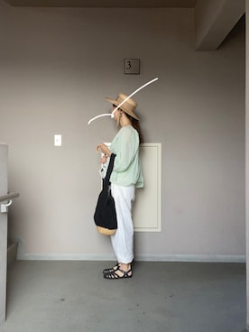 「R&D.M.Co OLDMAN’S TAILOR（オールドマンズテイラー）のアイテム（トップス）」を使った、wabisukeさん（レディース・160cm）の春コーディネート