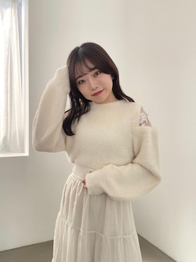 「アイテム（ニット/セーター）」を使った、もちをさん（レディース・144cm）の秋コーディネート