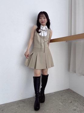 「アイテム（ブーツ）」を使った、もちをさん（レディース・144cm）の夏コーディネート