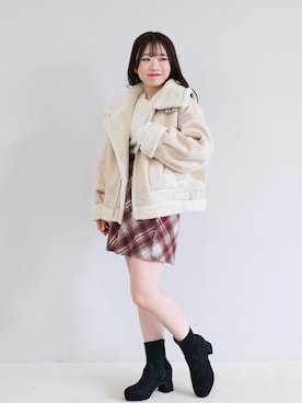 「アイテム（ブルゾン）」を使った、もちをさん（レディース・144cm）の秋コーディネート