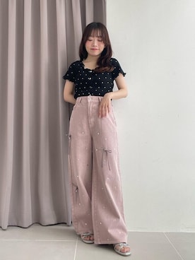 「アイテム（トップス）」を使った、もちをさん（レディース・144cm）の秋コーディネート